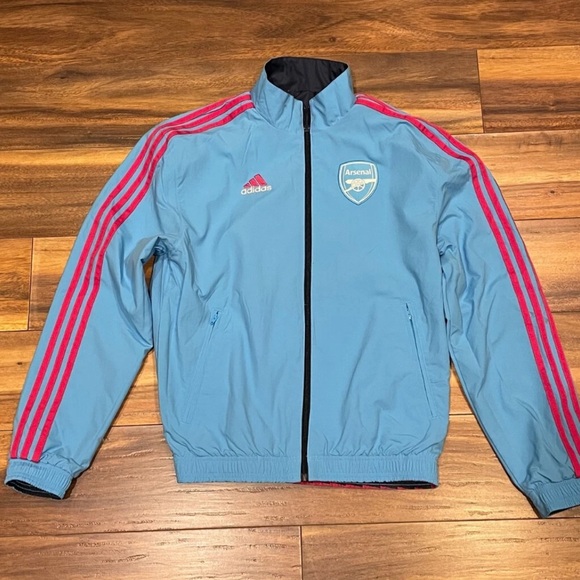 Adidas Arsenal FC Soccer 2022/23 Anthem Reversible Jacket  Men’s Large NWT - Picture 8 of 16